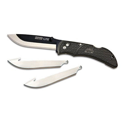OUTDOOR EDGE RAZOR ONYX 3,5'' BLADE, BLACK HANDLE (ACCEPTS 350 BLADES)