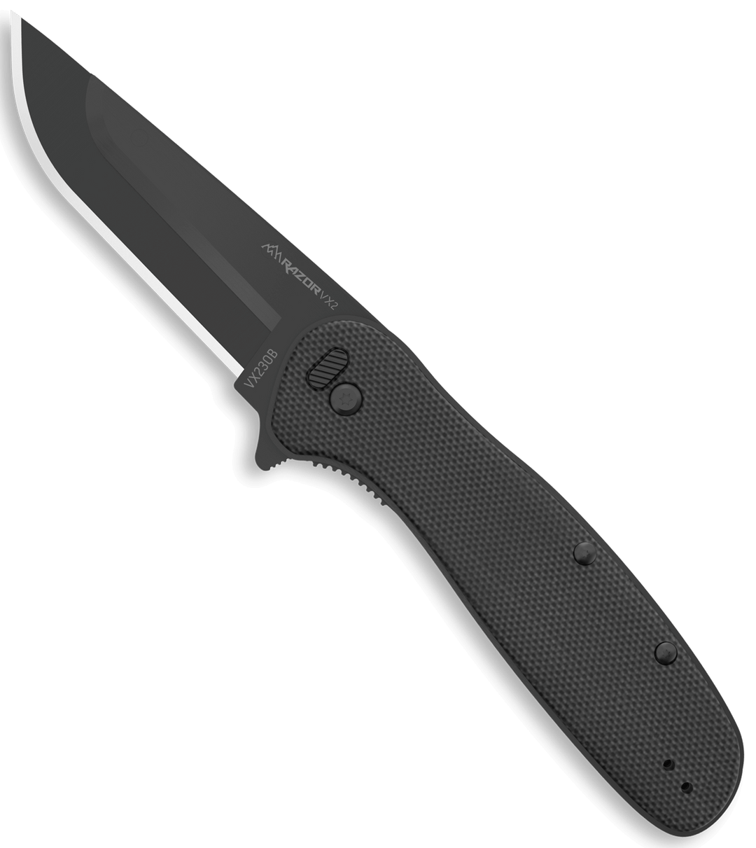 OUTDOOR EDGE RAZOR VX2 BLACK G-10 HANDLE ,BLACK BLADE 3 REPLACEMENT BLADES IN...