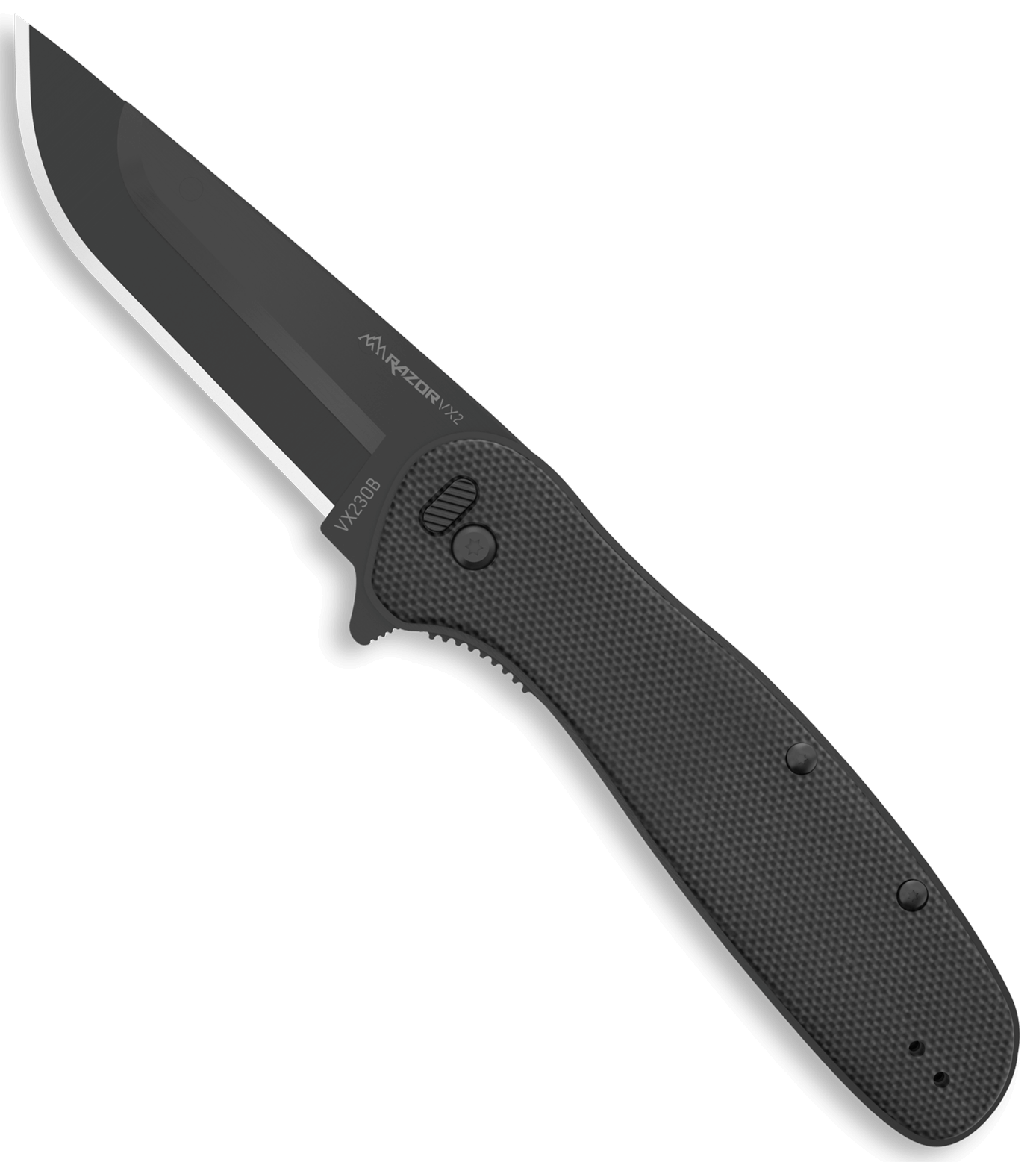 OUTDOOR EDGE RAZOR VX2 BLACK G-10 HANDLE ,BLACK BLADE 3 REPLACEMENT BLADES IN...