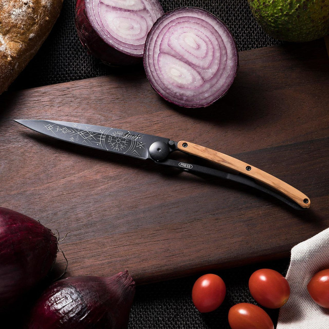 Deejo KNIFE DEEJO 37G KHAKI ALUMINIUM VIKING VEGVISIR