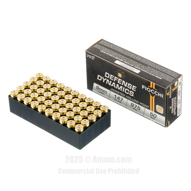 Fiocchi 9MMP 93GR EMB AMMO (EXPANSION MONOBLOCK BULLET) 1410 FPS PER 50