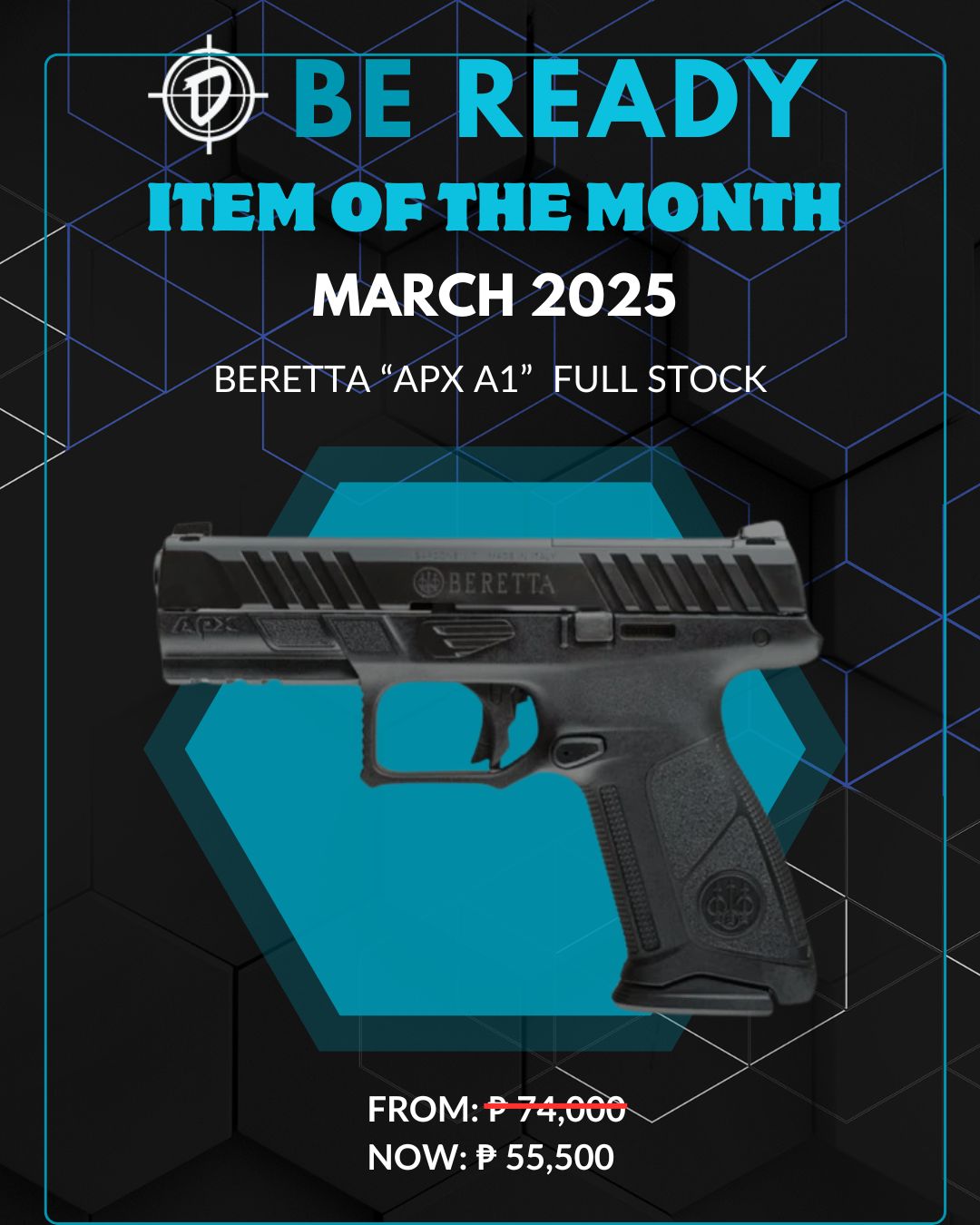 BERETTA APX A1 RDO 9MM PARA 17rd
