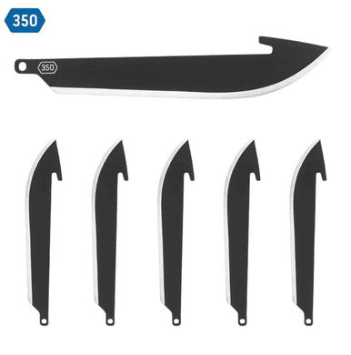 OUTDOOR EDGE 2,5" DROP POINT AND SERRATD DROP POINT BLACK BLADES 6PK (250)