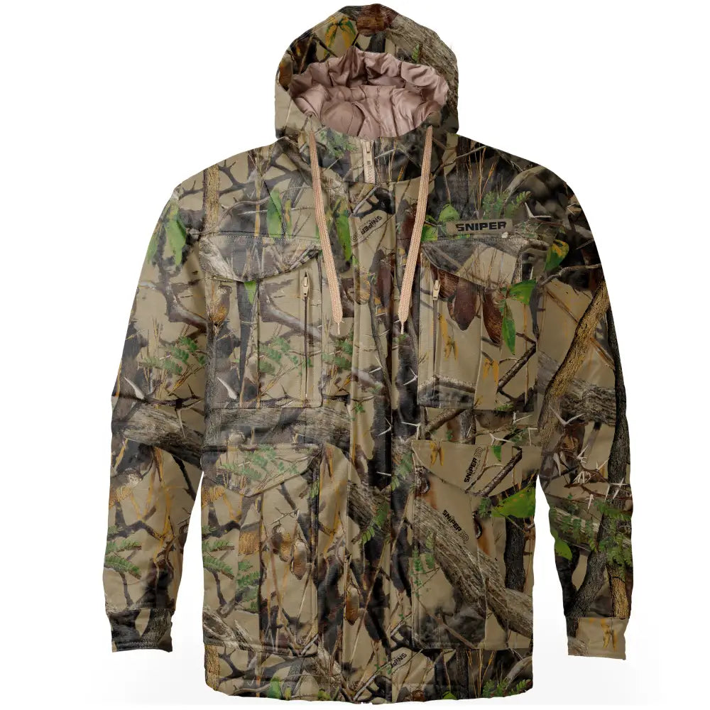Padded Parka Jacket + Hoody with Flex - 3D/Khaki/Military Olive