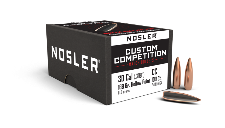 Nosler P 308 168GR NOSLER CUSTOM COMPETITION (100)