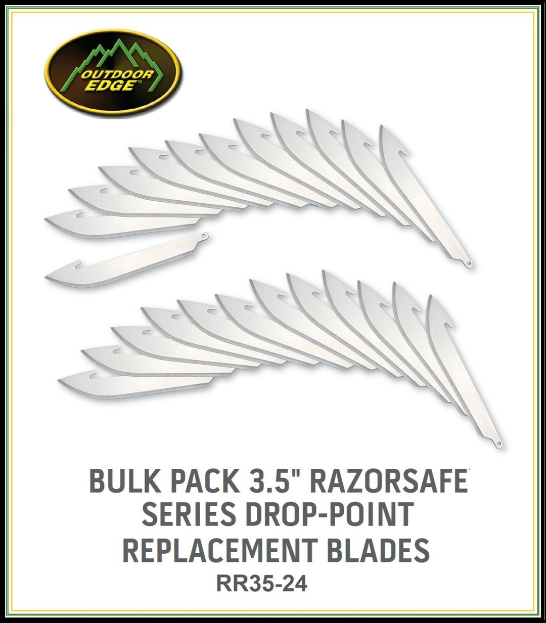 OUTDOOR EDGE 3,5" DROP POINT BLADES SILVER 6PK (350)