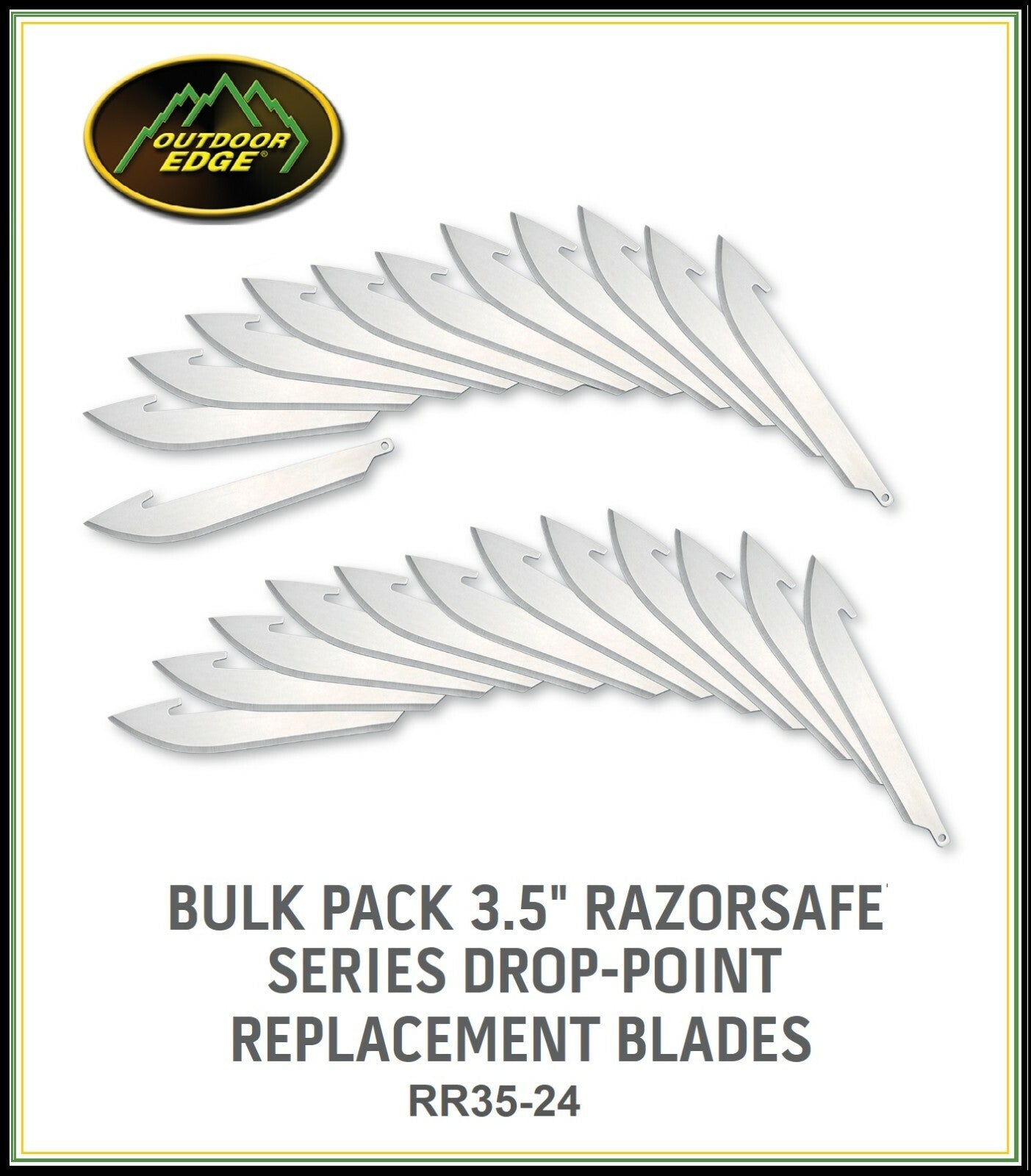 OUTDOOR EDGE 3,5" DROP POINT BLADES SILVER 6PK (350)