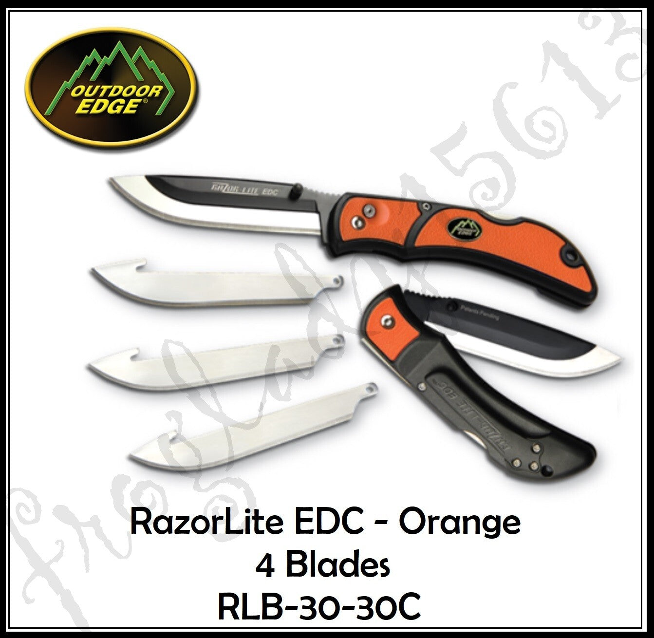 OUTDOOR EDGE RAZOR LITE EDC 3,5'' SILVER BLADES ,GRAY & BLACK HANDLE (ACCEPTS...