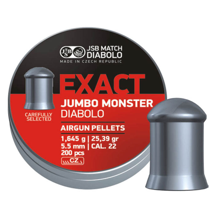 Jsb PELLET JSB EXACT JUMBO MONSTER DIABOLO 5.52MM/.22 25.39GR (200)