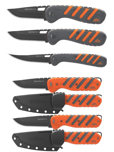 OUTDOOR EDGE RAZOR HTX 3.5''/5.0'' FOLDING HUNTING KNIFE 7 REPLACEMENT BLADES...