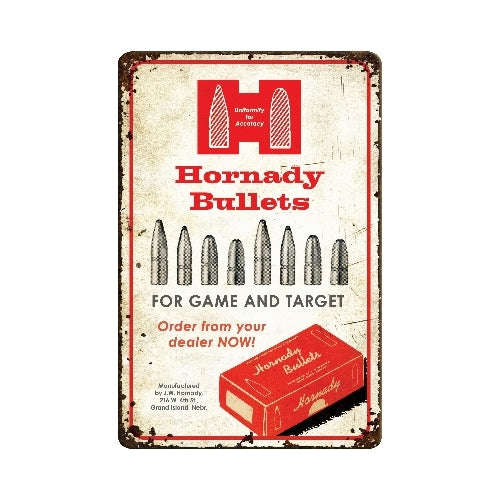 Hornady BULLETS TIN SIGN