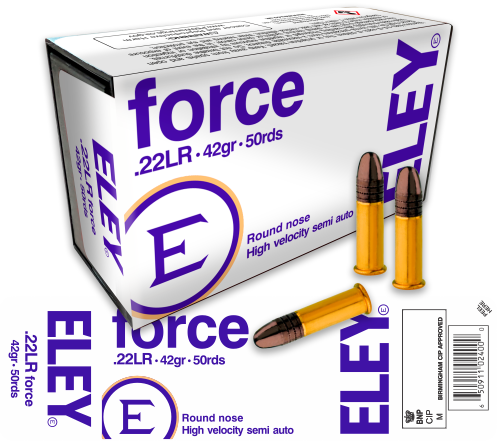Eley Rimfire Ammo .22LR FORCE HIGH VELOCITY SEMI AUTO PER 50