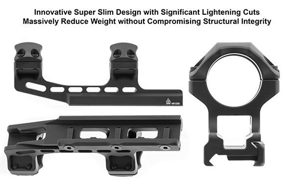 Utg ACCU-SYNC 1" HIGH PROFILE 50MM OFFSET PICATINNY RINGS BLACK