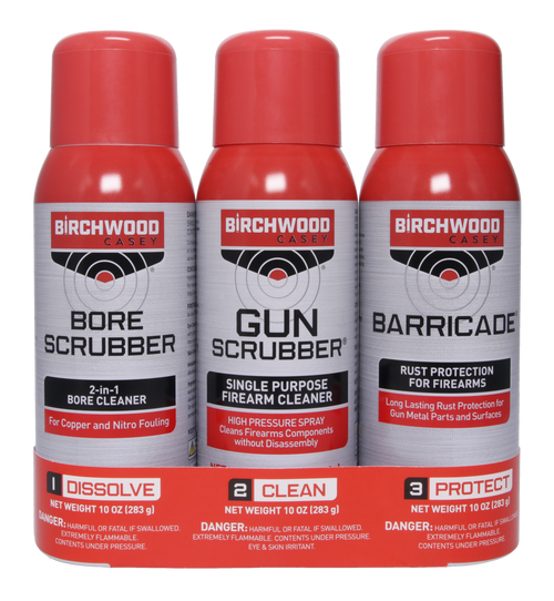BIRCHWOOD CASEY 1-2-3 AEROSOL VALUE PACK, 3 AEROSOL CANS