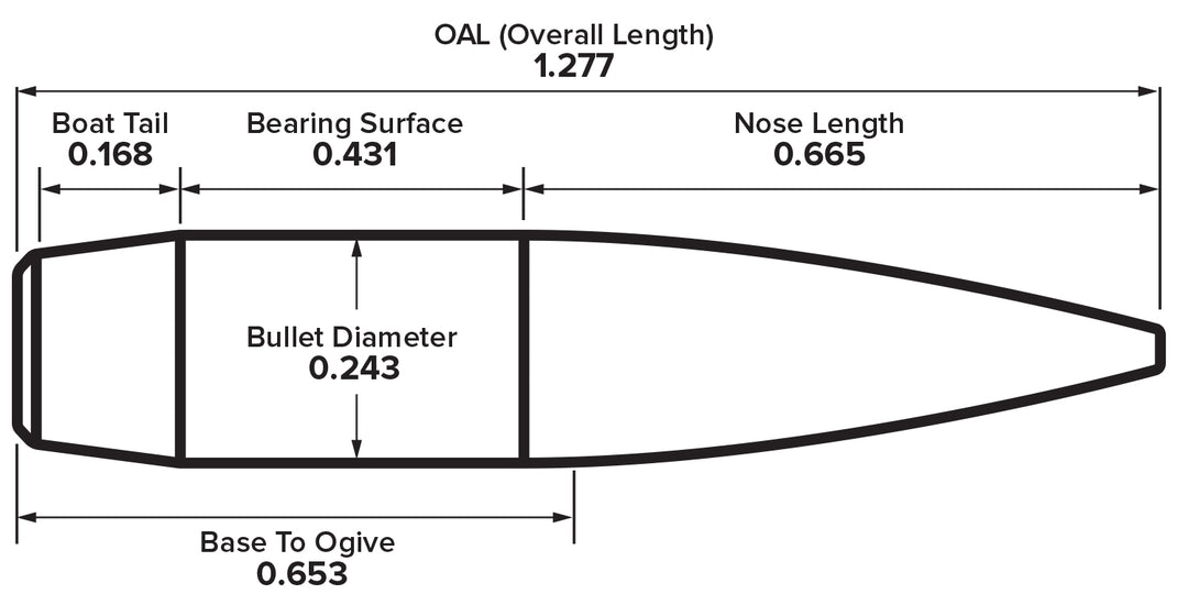 BERGER 6MM 109 Gr LR HYBRID TARGET (100)