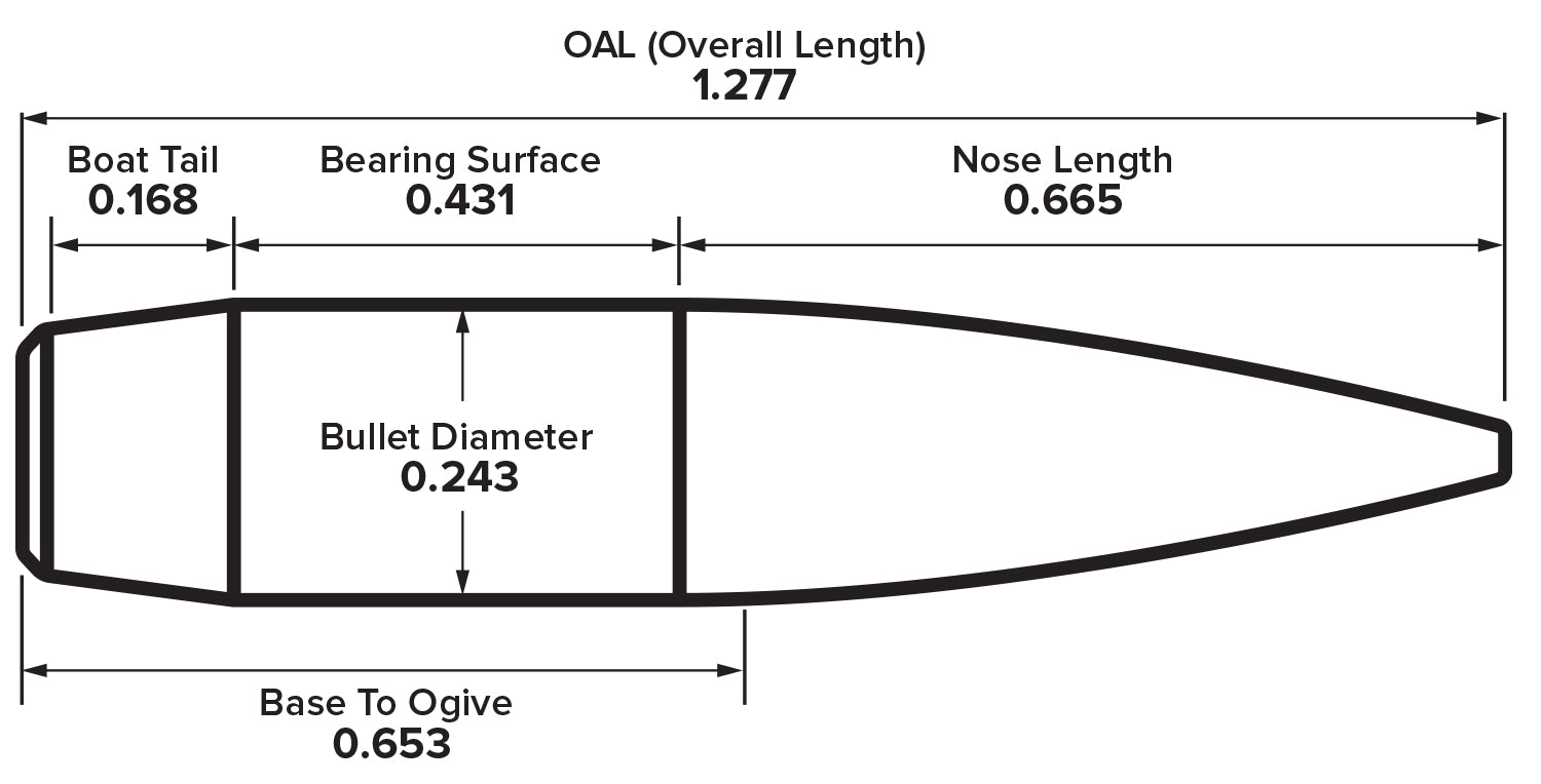 BERGER 6MM 109 Gr LR HYBRID TARGET (100)