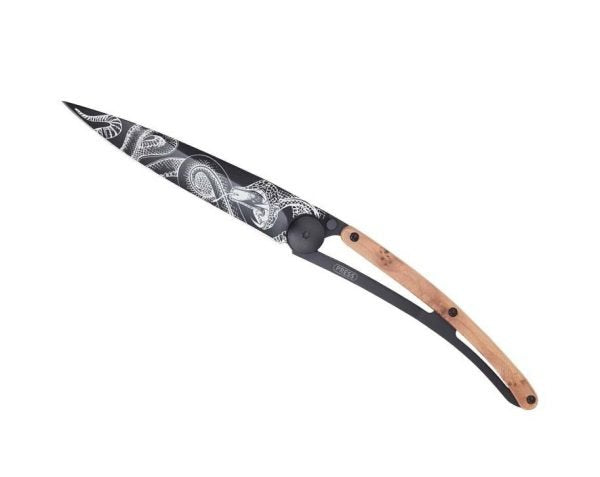 Deejo KNIFE DEEJO 37G JUNIPER WOOD  SNAKE BLACK (DEE030)