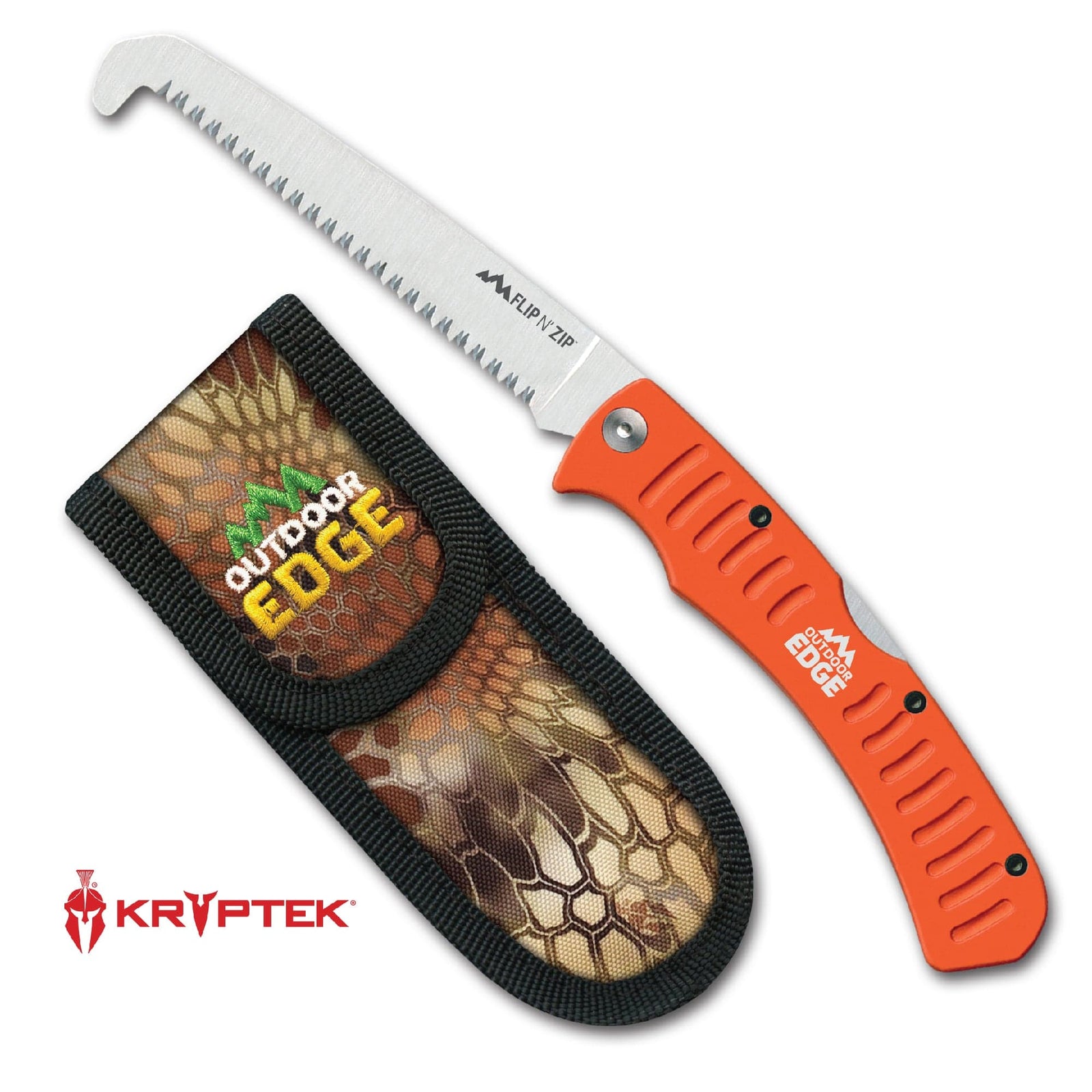 OUTDOOR EDGE RAZER PRO 3.5'' SILVER BLADE + FOLD OUT SAW FOLDER ORANGE HANDLE...