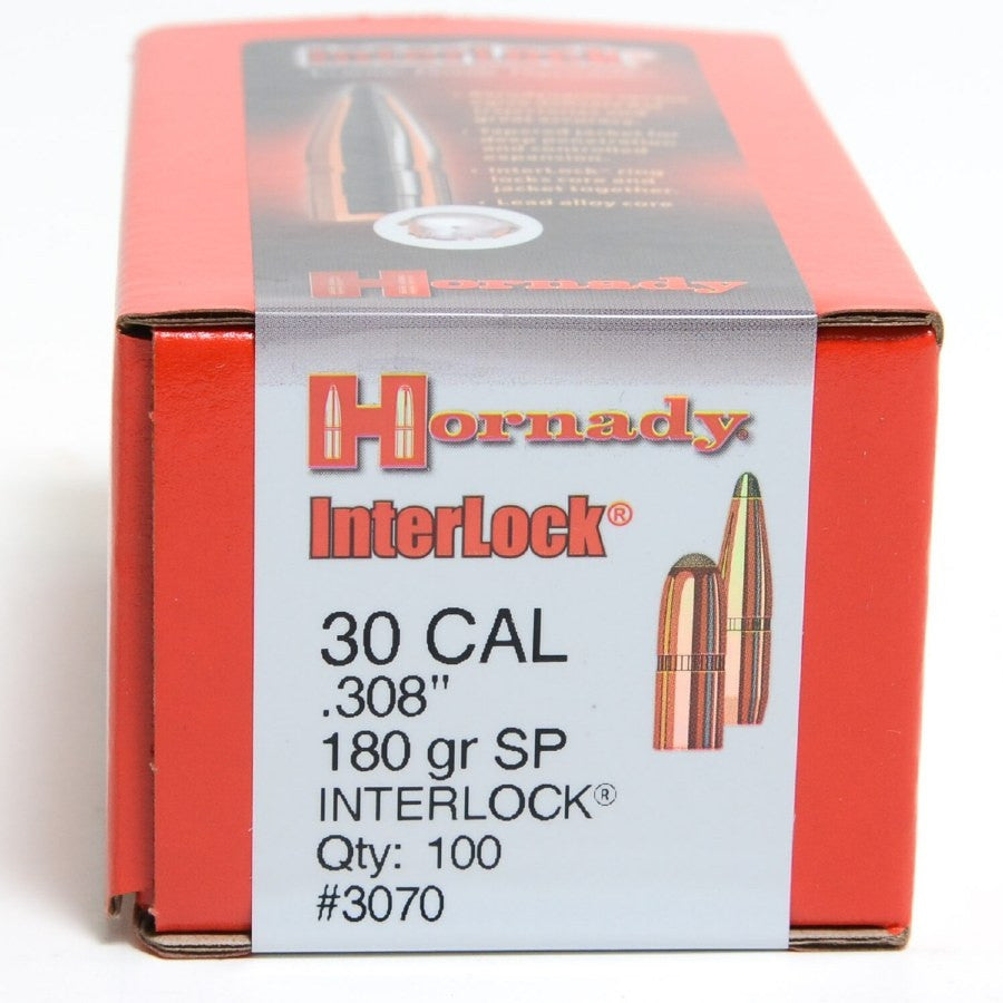 Hornady P 308 180GR HORNADY INTERLOCK SP (100)
