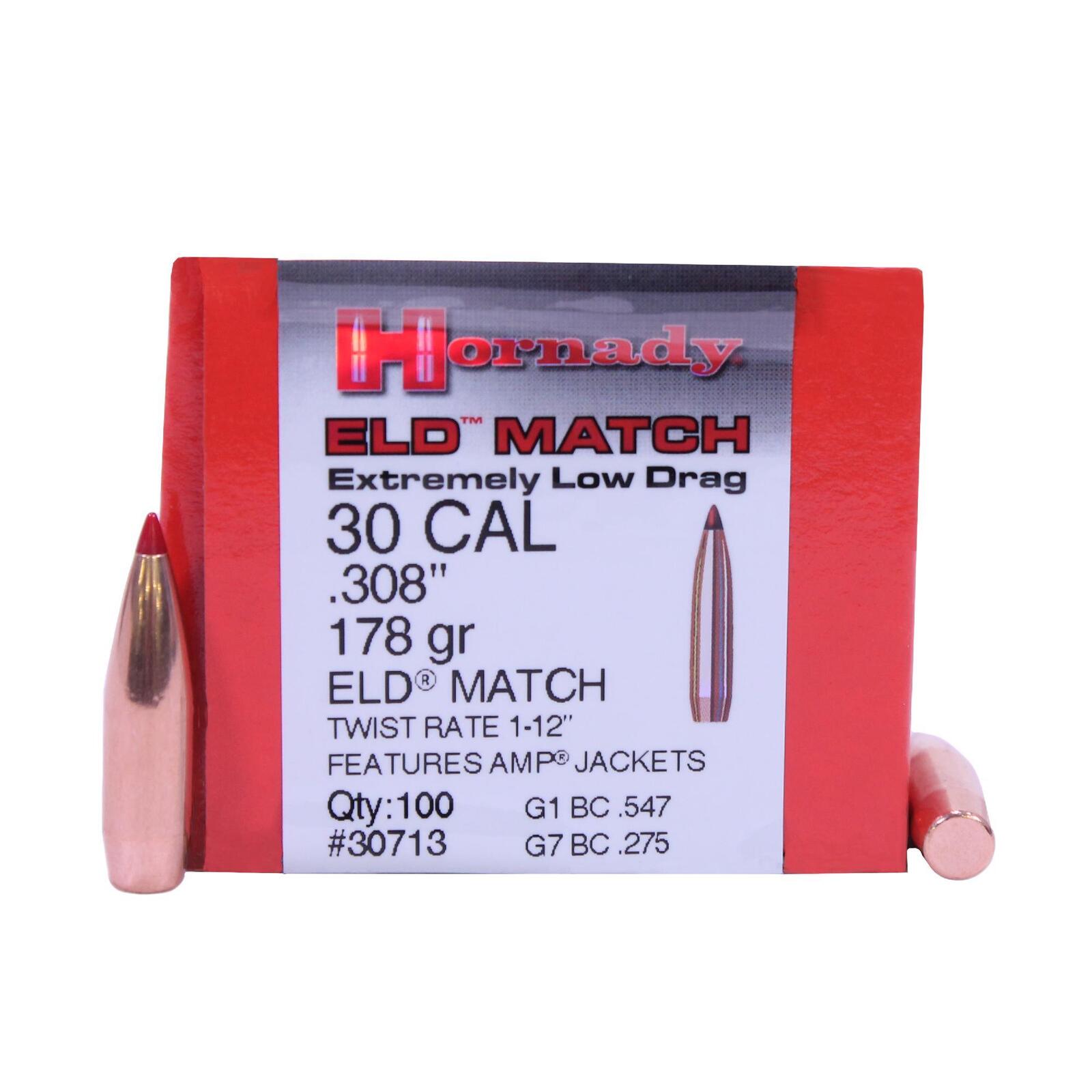 Hornady P 308 178GR HORNADY ELD-M BT (100)