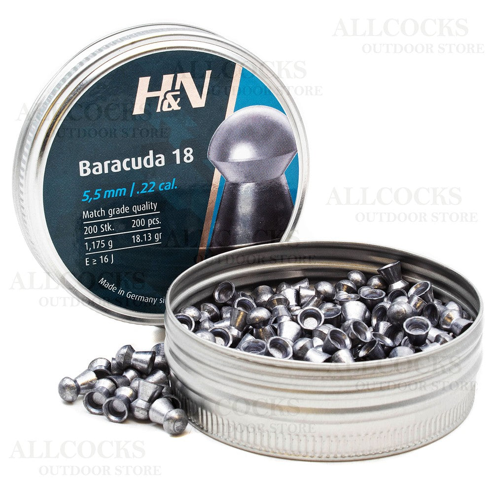 H&amp;N PELLET H&amp;N BARACUDA 18 5.52MM 18.13GR (200) (MIN ORDER QTY:5)