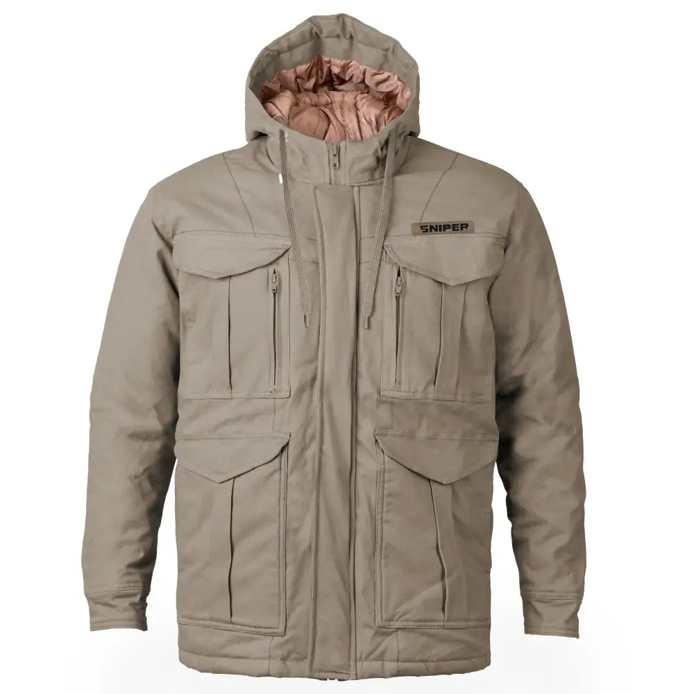 Padded Parka Jacket + Hoody with Flex - 3D/Khaki/Military Olive