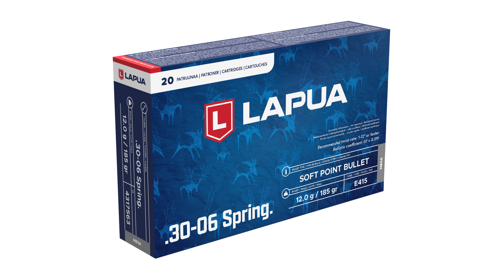LAPUA AMMO 30-06 MEGA SP 185GR (20)