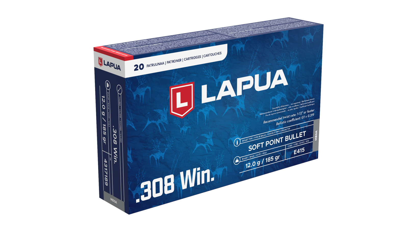 LAPUA AMMO 308 WIN MEGA SP 185 (20)