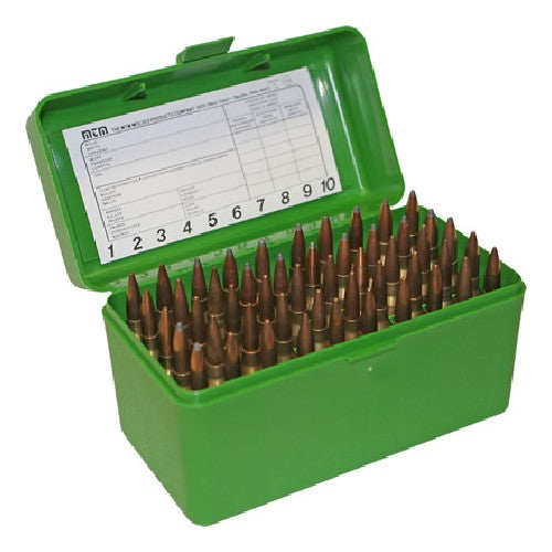 Mtm Case-Gard MTM AMMO CASE STD ALL WSM CALIBERS GREEN (50)