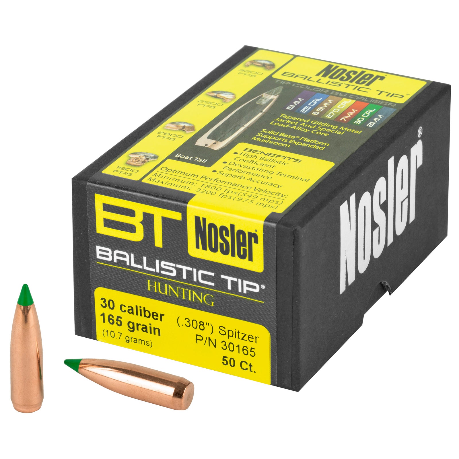 Nosler P 308 165GR NOSLER BALLISTIC TIP (50)