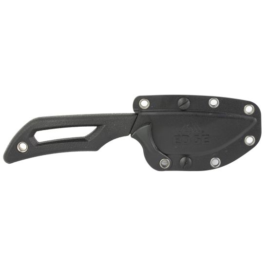 OUTDOOR EDGE PIVOT DROP-POINT FIXED BLADE WITH ROTATING SHEATH ,BLACK BLADE &...