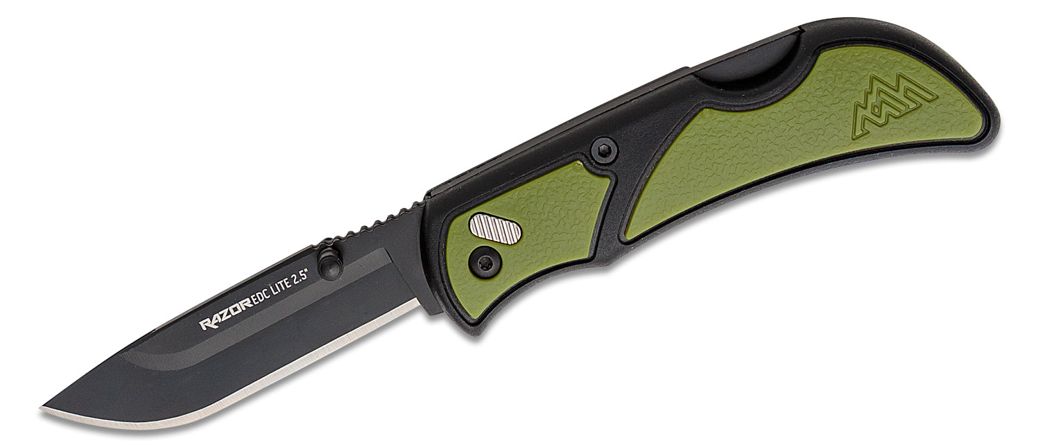 OUTDOOR EDGE RAZOR LITE EDG 3,0'' SILVER BLADE ,GREY & BLACK HANDLE (ACCEPTS ...