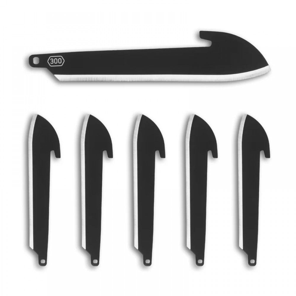 OUTDOOR EDGE 3" SHEEPSFOOT BLADE BLACK 6PK (300)