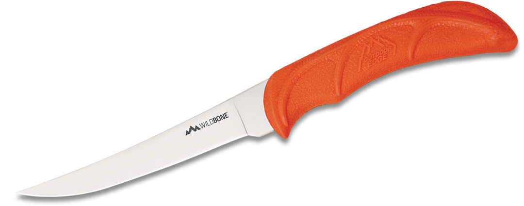 OUTDOOR EDGE WILDGAME BONING KNIFE 5"ORANGE HANDLE FIX BLADE