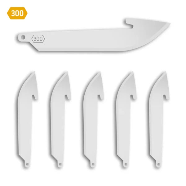OUTDOOR EDGE 3" DROP POINT BLADES SILVER 6PK (300)