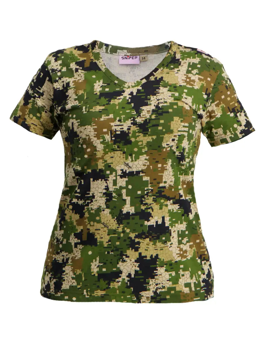Ladies-Short Sleeve T Shirt - Pixelate