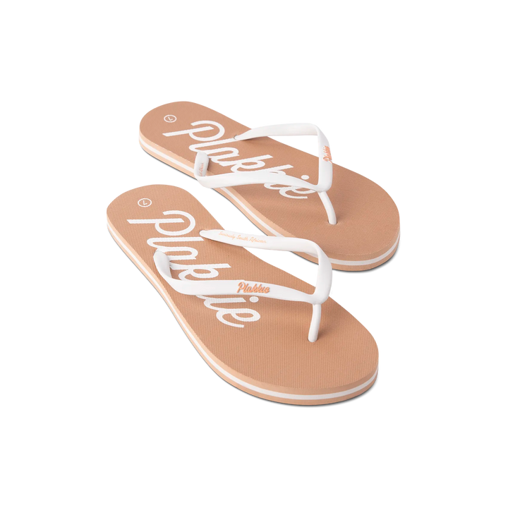 Veldskoen Plakkie Coffee Bay Tan and White