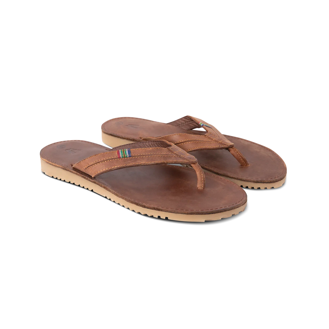 Veldskoen Mens Leather Plakkie Thick Strap