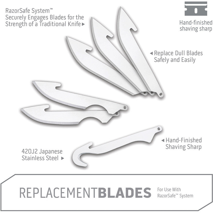 OUTDOOR EDGE 3" COMBO BLADES SILVER 6PK (3,0'')