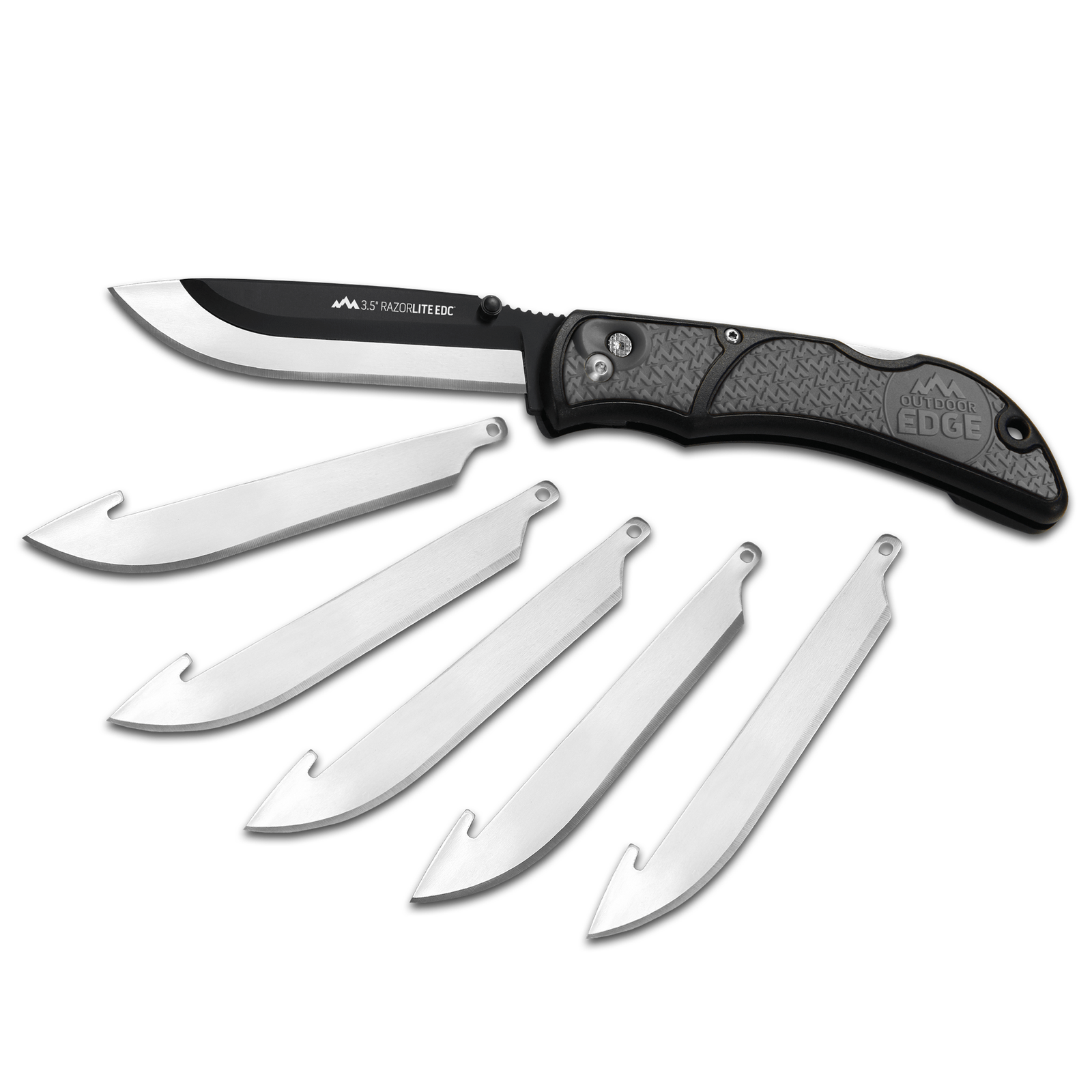 OUTDOOR EDGE RAZOR LITE EDC 3,0'' BLADE SILVER ,BLACK & BLUE HANDLE (ACCEPTS ...