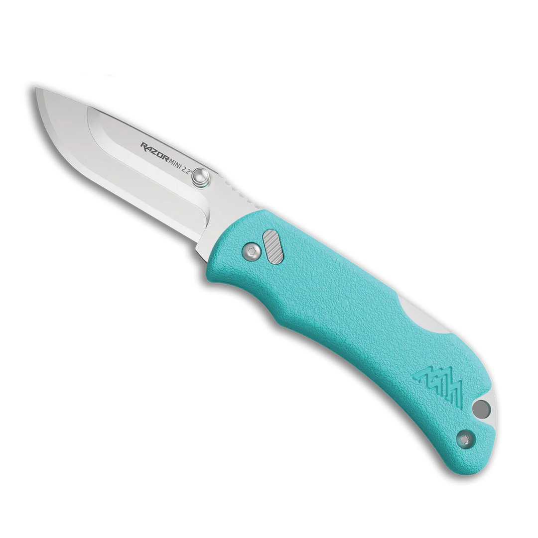 OUTDOOR EDGE RAZOR MINI 2,2" AQUA (ACCEPTS 220 BLADES)
