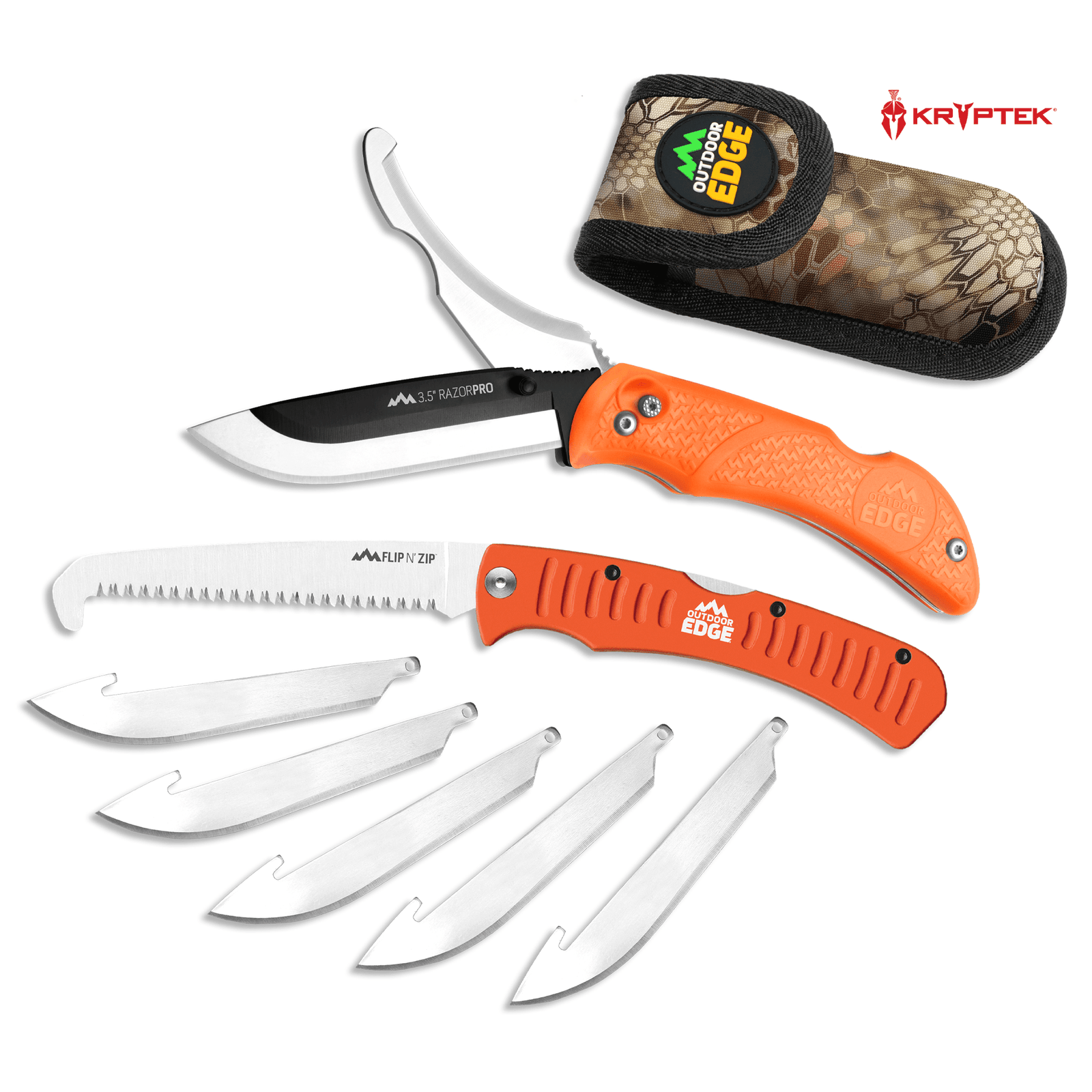 OUTDOOR EDGE RAZOR PRO SAW COMBO 3.5'' SILVER BLADES + GUTTING BLADE FOLDER +...
