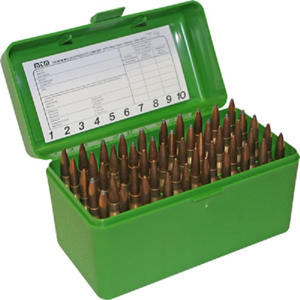 Mtm Case-Gard MTM AMMO CASE STD 222  223 GREEN (50)