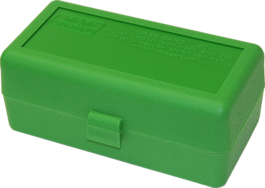 MTM Ammo Box Rifle 50 Round Flip-Top Green