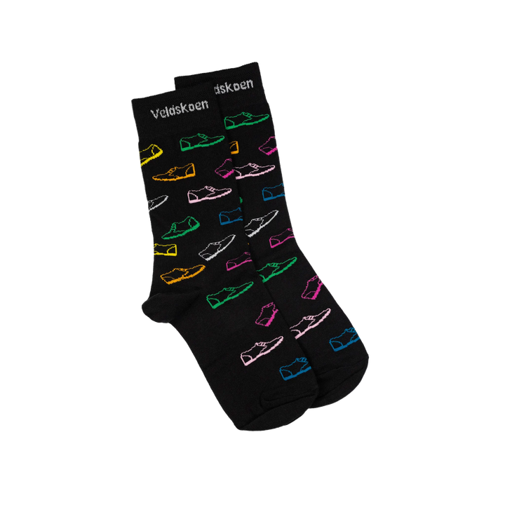 Veldskoen Socks Black and Multi Colour