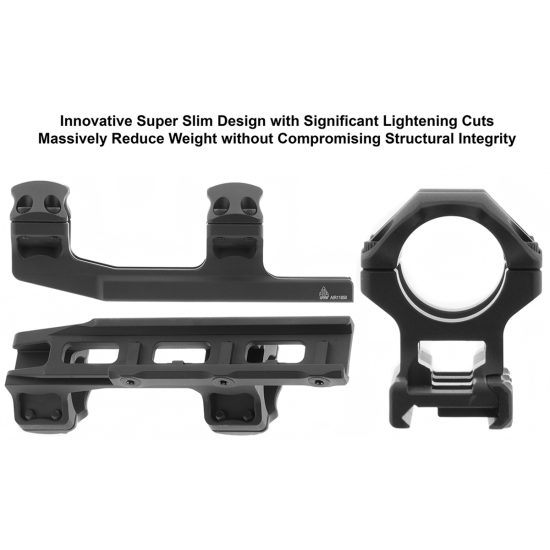 Utg ACCU-SYNC 1" MEDIUM PROFILE 50MM OFFSET PICATINNY RINGS RED