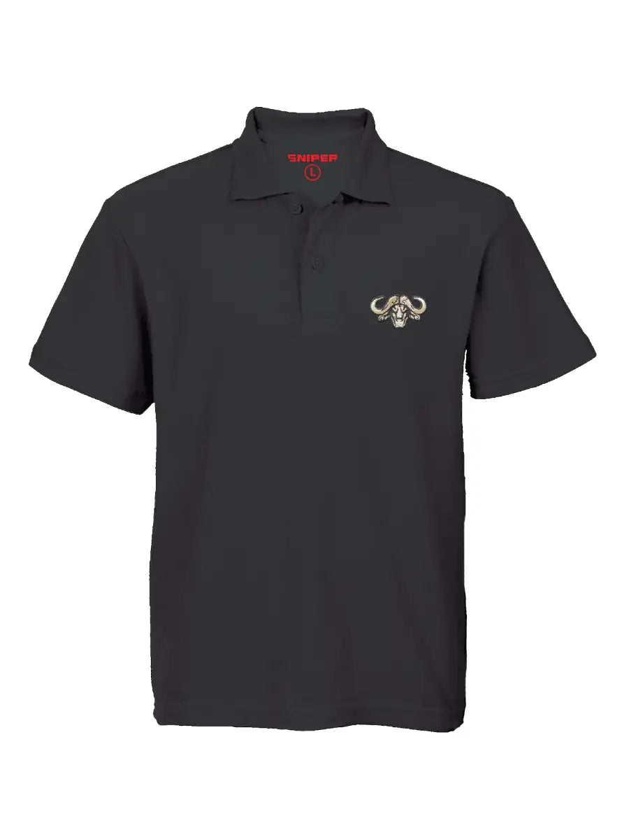 Buffalo Logo S/S Golfer - Black