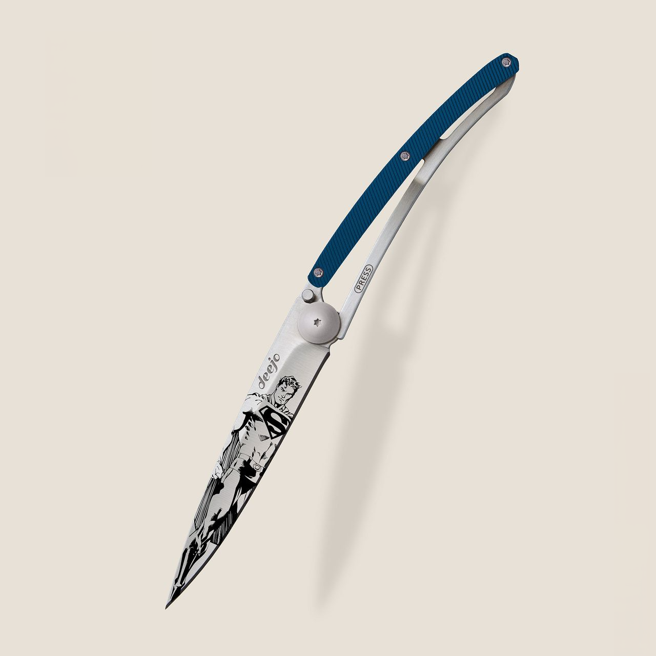 Deejo KNIFE DEEJO 37G BLUE ALUMINIUM SUPERMAN (DEE030)