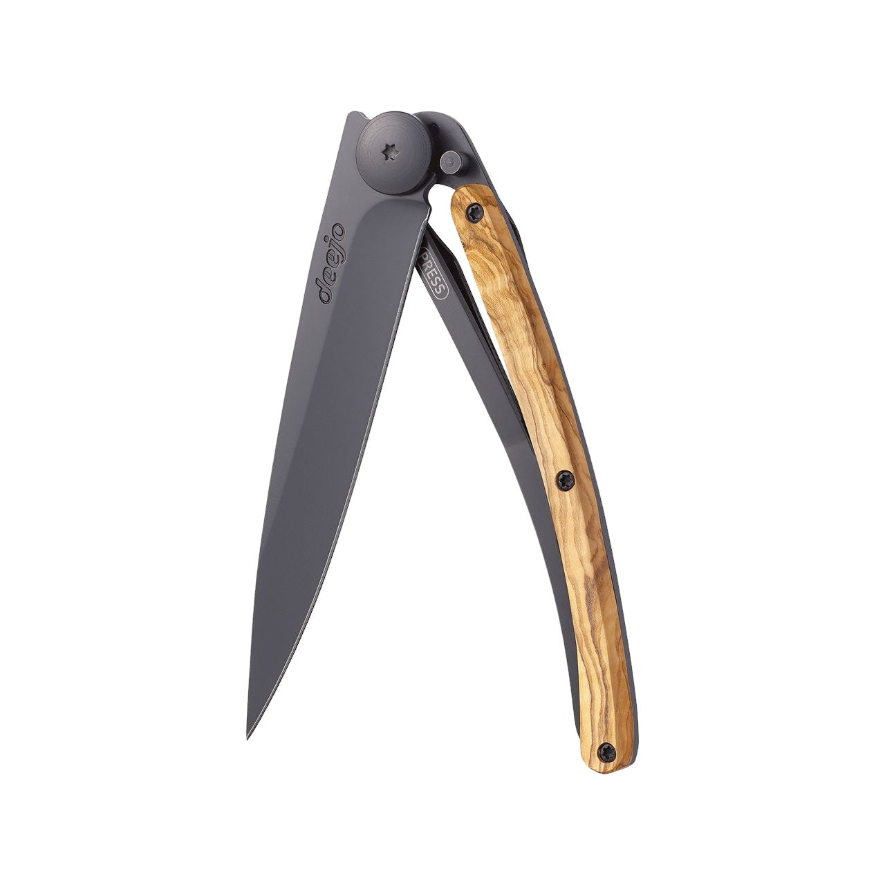Deejo KNIFE DEEJO 37G TITANIUM OLIVE ELEPHANT