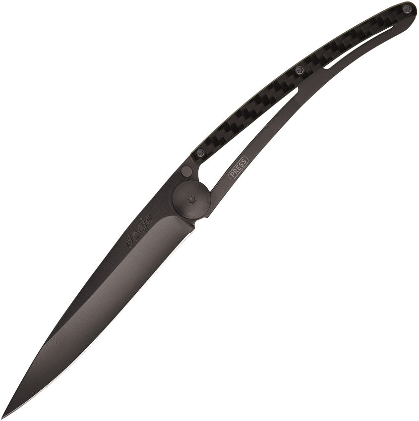 Deejo KNIFE DEEJO 37G CARBON FIBER SILVER BLADE (DEEJ011)